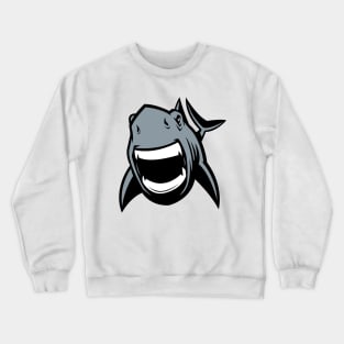 Angry Great White Shark Logo Crewneck Sweatshirt